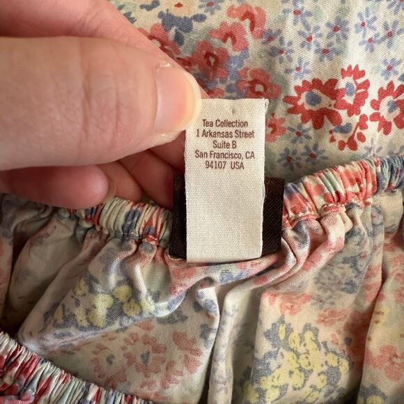 Tea Collection Girls‎ Dress Size 4 Ruffle Sleeve Cotton Floral Sundress Summer - Picture 8 of 10